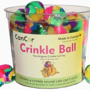 CanCor Mini Crinkle Balls - Cat Interactive Toy Set